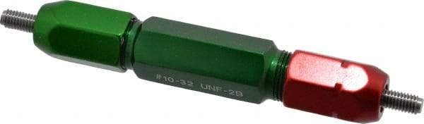 GF Gage - #10-32, Class 2B, Double End Plug Thread Go/No Go Gage - Steel, Size 3W Handle Included - Benchmark Tooling