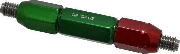 GF Gage - 3/8-16, Class 2B, Double End Plug Thread Go/No Go Gage - Steel, Size 4W Handle Included - Benchmark Tooling