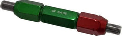 GF Gage - 3/8-24, Class 2B, Double End Plug Thread Go/No Go Gage - Steel, Size 4W Handle Included - Benchmark Tooling