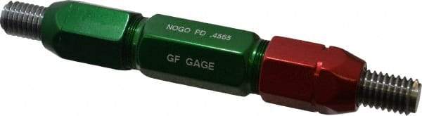 GF Gage - 1/2-13, Class 2B, Double End Plug Thread Go/No Go Gage - Steel, Size 5W Handle Included - Benchmark Tooling