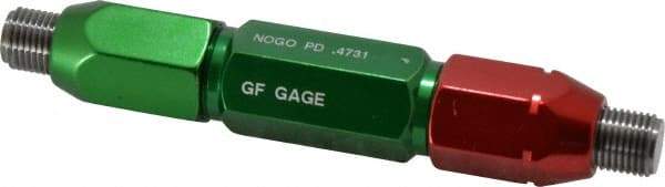 GF Gage - 1/2-20, Class 2B, Double End Plug Thread Go/No Go Gage - Steel, Size 5W Handle Included - Benchmark Tooling