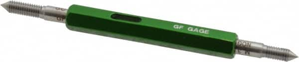 GF Gage - M3.5x0.60, Class 6H, Double End Plug Thread Go/No Go Gage - Hardened Tool Steel, Size 00 Handle Included - Benchmark Tooling