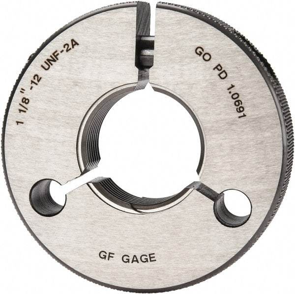 GF Gage - 1-1/8 - 12 Go Single Ring Thread Gage - Class 2A - Benchmark Tooling