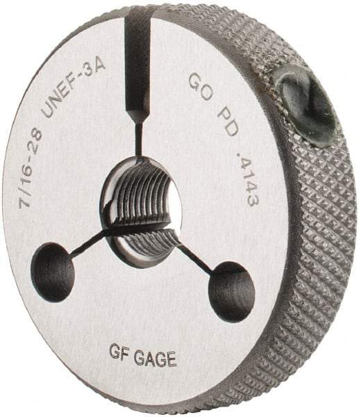 GF Gage - 7/16-28 Go Single Ring Thread Gage - Class 3A - Benchmark Tooling