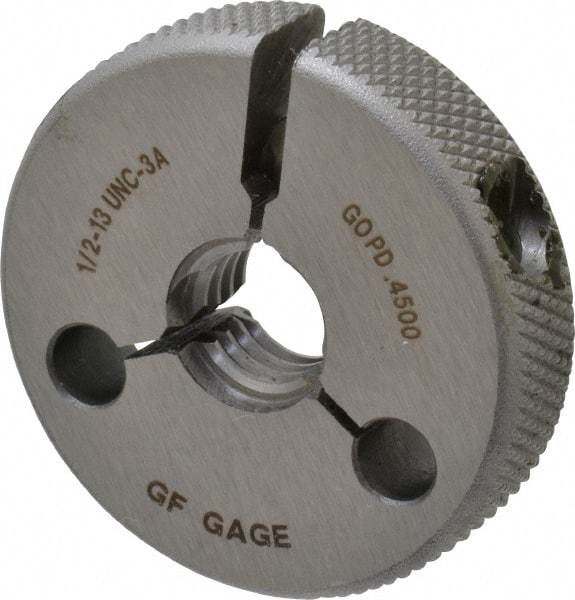 GF Gage - 1/2-13 Go Single Ring Thread Gage - Class 3A - Benchmark Tooling