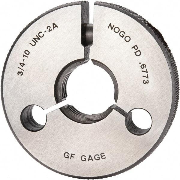 GF Gage - 3/4-10 No Go Single Ring Thread Gage - Class 2A - Benchmark Tooling