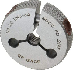 GF Gage - 1/4-20 No Go Single Ring Thread Gage - Class 3A - Benchmark Tooling