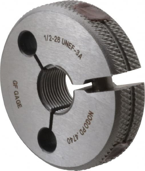 GF Gage - 1/2-28 No Go Single Ring Thread Gage - Class 3A - Benchmark Tooling