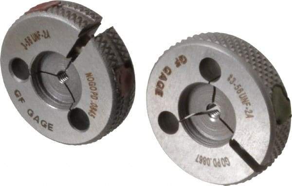 GF Gage - 3-56 Go/No Go Double Ring Thread Gage - Class 2A - Benchmark Tooling