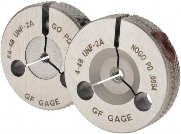 GF Gage - 4-48 Go/No Go Double Ring Thread Gage - Class 2A - Benchmark Tooling