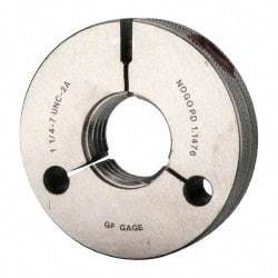 GF Gage - 1-1/4 - 7 Go/No Go Double Ring Thread Gage - Class 2A - Benchmark Tooling