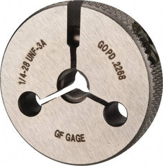 GF Gage - 1/4-28 Go/No Go Double Ring Thread Gage - Class 3A - Benchmark Tooling