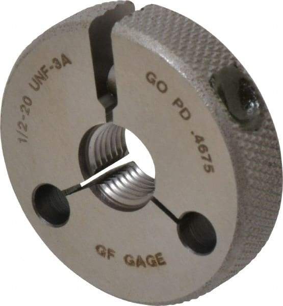 GF Gage - 1/2-20 Go/No Go Double Ring Thread Gage - Class 3A - Benchmark Tooling