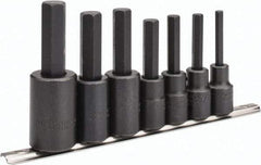 Proto - 7 Piece 1/2" Drive Inch Impact Hex Bit Socket Set - 1/4 to 5/8" Hex - Benchmark Tooling