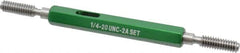 GF Gage - 1/4-20 Go/No Go Truncated Taperlock Thread Setting Plug Gage - Class 2A, Size 1 Handle, Steel - Benchmark Tooling