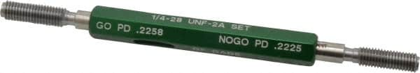 GF Gage - 1/4-28 Go/No Go Truncated Taperlock Thread Setting Plug Gage - Class 2A, Size 1 Handle, Steel - Benchmark Tooling