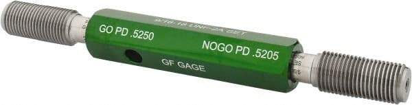 GF Gage - 9/16-18 Go/No Go Truncated Taperlock Thread Setting Plug Gage - Class 2A, Size 3 Handle, Steel - Benchmark Tooling