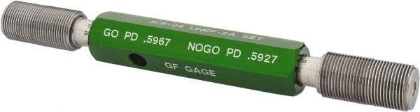 GF Gage - 5/8-24 Go/No Go Truncated Taperlock Thread Setting Plug Gage - Class 2A, Size 3 Handle, Steel - Benchmark Tooling