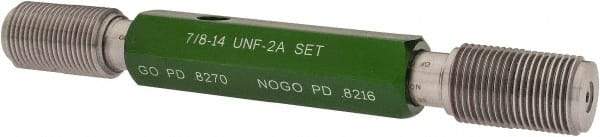 GF Gage - 7/8-14 Go/No Go Truncated Taperlock Thread Setting Plug Gage - Class 2A, Size 4 Handle, Steel - Benchmark Tooling