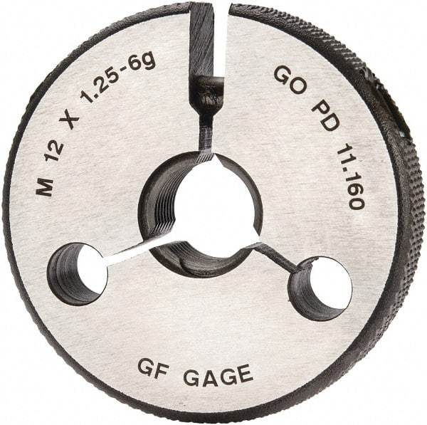 GF Gage - M12x1.25 Go Single Ring Thread Gage - Class 6G - Benchmark Tooling