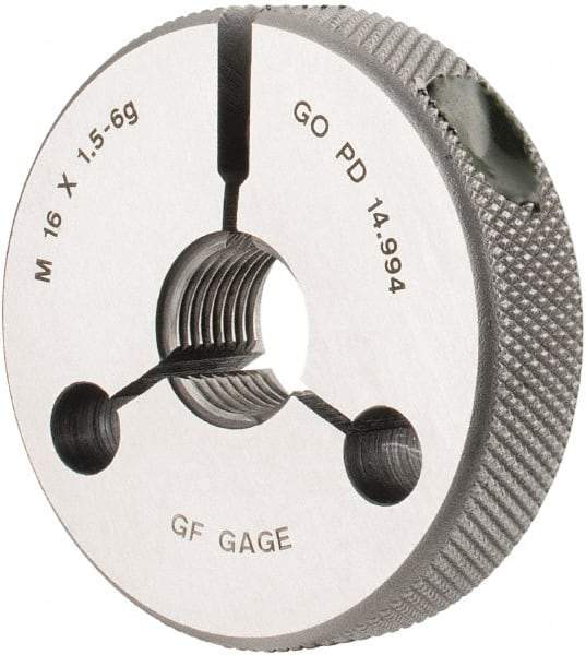 GF Gage - M16x1.5 Go Single Ring Thread Gage - Class 6G - Benchmark Tooling