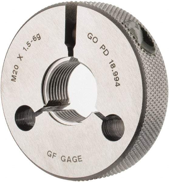 GF Gage - M20x1.5 Go Single Ring Thread Gage - Class 6G - Benchmark Tooling