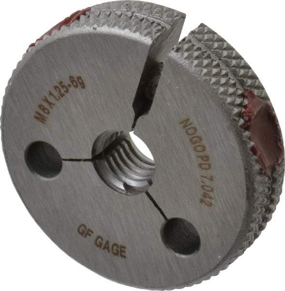 GF Gage - M8x1.25 No Go Single Ring Thread Gage - Class 6G - Benchmark Tooling