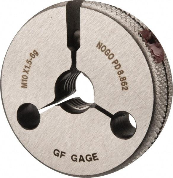 GF Gage - M10x1.5 No Go Single Ring Thread Gage - Class 6G - Benchmark Tooling