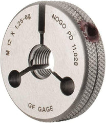 GF Gage - M12x1.25 No Go Single Ring Thread Gage - Class 6G - Benchmark Tooling