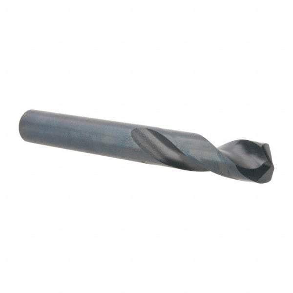 Guhring - 15/32" 130° Spiral Flute Cobalt Screw Machine Drill Bit - Oxide Finish, Right Hand Cut, 51mm Flute Length, 102mm OAL, Standard Point, Straight Shank - Benchmark Tooling