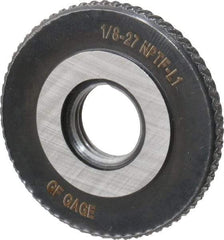 GF Gage - 1/8-27 Thread, Class L1, Ring Pipe Thread Gage - NPTF Thread - Benchmark Tooling