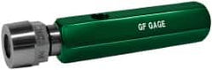 GF Gage - 3/8-18 Single End Tapered Plug Pipe Thread Gage - Handle Size 3 Included, NPTF-6 Step Tolerance - Benchmark Tooling