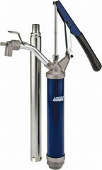 Lincoln - 4.5 Strokes per Gal, 3/4" Outlet, 2 GPM, Brass Hand Operated Barrel Lift Pump - 14 oz per Stroke, 17" OAL, For 15 to 55 Gal Drums, For Paint Thinners & Petrolem Based Media - Benchmark Tooling