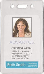 ADVANTUS - Clip-On Badge Holder - Clear - Benchmark Tooling