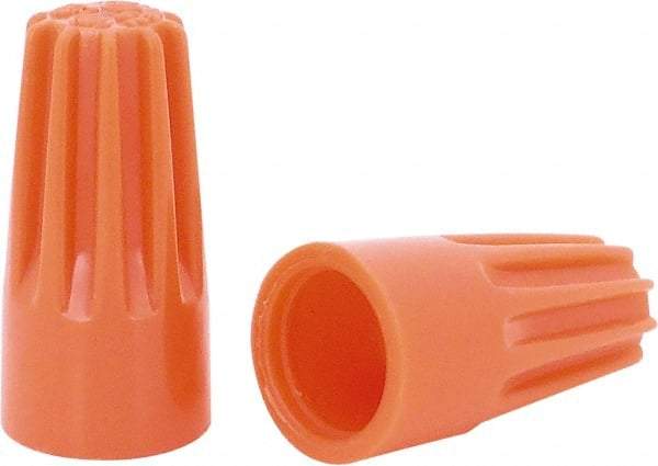 Ideal - 1, 18 + & 1, 20 to 2, 14 AWG, 600 Volt, Flame Retardant, Standard Twist on Wire Connector - Orange, 221°F - Benchmark Tooling