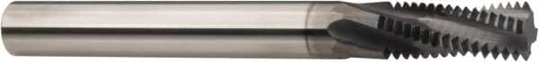 Niagara Cutter - M5x0.75 Metric Special, 0.12" Cutting Diam, 3 Flute, Solid Carbide Helical Flute Thread Mill - Internal/External Thread, 5/16" LOC, 2" OAL, 1/8" Shank Diam - Benchmark Tooling