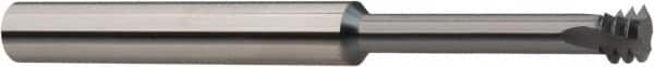 Niagara Cutter - 1/2-13 UN, 0.35" Cutting Diam, 3 Flute, Solid Carbide Helical Flute Thread Mill - Internal/External Thread, 0.23" LOC, 4" OAL, 3/8" Shank Diam - Benchmark Tooling