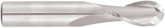 Niagara Cutter - 3/8" Diam, 1-1/2" LOC, 2 Flute Solid Carbide Ball End Mill - Uncoated, Single End, 6" OAL, 3/8" Shank Diam, Spiral Flute - Benchmark Tooling