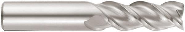 Niagara Cutter - 20mm, 50mm LOC, 20mm Shank Diam, 105mm OAL, 3 Flute, Solid Carbide Square End Mill - Single End, TiCN Finish, Spiral Flute, 45° Helix, Centercutting, Right Hand Cut, Right Hand Flute, Series A345M - Benchmark Tooling
