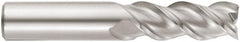 Niagara Cutter - 20mm, 50mm LOC, 20mm Shank Diam, 105mm OAL, 3 Flute, Solid Carbide Square End Mill - Single End, TiCN Finish, Spiral Flute, 45° Helix, Centercutting, Right Hand Cut, Right Hand Flute, Series A345M - Benchmark Tooling
