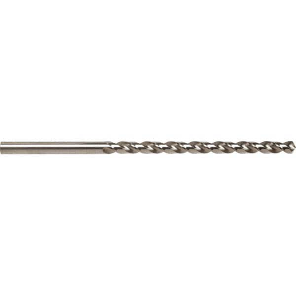 Taper Length Drill Bit: 0.1540″ Dia Bright/Uncoated, RH Cut, Parabolic Flute, Straight Shank, Series 5536