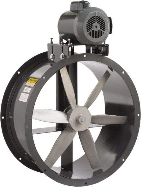 Americraft - 3/4 hp 12" TEFC Belt Drive Tube Axial Duct Fan - 2,044 CFM at 0 Static Pressure, 3,450 RPM, Single Phase - Benchmark Tooling