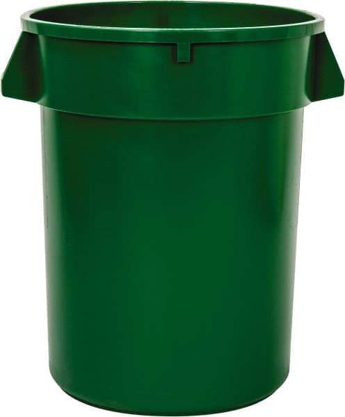 PRO-SOURCE - 32 Gal Green Round Trash Can - Polyethylene - Benchmark Tooling