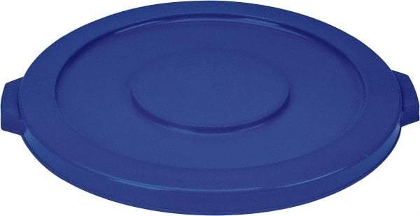 PRO-SOURCE - Round Lid for Use with 20 Gal Round Trash Cans - Blue, Polyethylene, For Brute Trash Cans - Benchmark Tooling