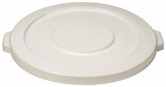 PRO-SOURCE - Round Lid for Use with 20 Gal Round Trash Cans - White, Polyethylene, For Brute Trash Cans - Benchmark Tooling