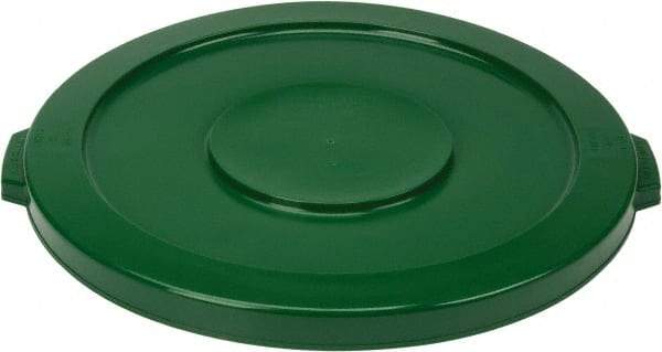 PRO-SOURCE - Round Lid for Use with 32 Gal Round Trash Cans - Green, Polyethylene, For Brute Trash Cans - Benchmark Tooling