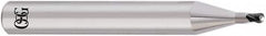OSG - 1.6mm Diam, 1mm LOC, 2 Flute Solid Carbide Ball End Mill - TiAlN Finish, Single End, 50mm OAL, 6mm Shank Diam, Spiral Flute - Benchmark Tooling