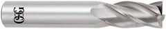 OSG - 1", 4 Flute, Single End, Solid Carbide, 0.02" Corner Radius End Mill - 4" OAL, 30° Helix, Right Hand Flute, 1-1/2" LOC, Right Hand Cut - Benchmark Tooling