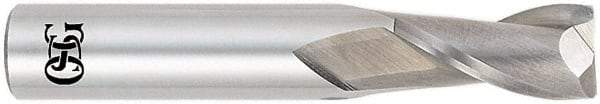OSG - 1", 2 Flute, Single End, Solid Carbide, 0.09" Corner Radius End Mill - 4" OAL, 30° Helix, Right Hand Flute, 1-1/2" LOC, Right Hand Cut - Benchmark Tooling