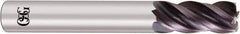 OSG - 1", 4 Flute, Single End, Solid Carbide, 1/8" Corner Radius End Mill - 4" OAL, Right Hand Flute, 1-1/2" LOC, Right Hand Cut - Benchmark Tooling